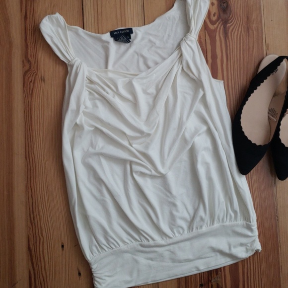 Cream max edition stretch top - Picture 1 of 4